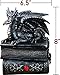 Guardian of Bibliophiles Stone Finish Dragon on Books Resin Trinket Box with Hidden Compartment - Gothic Medieval Dresser Decorative Accent - 8 Inches High