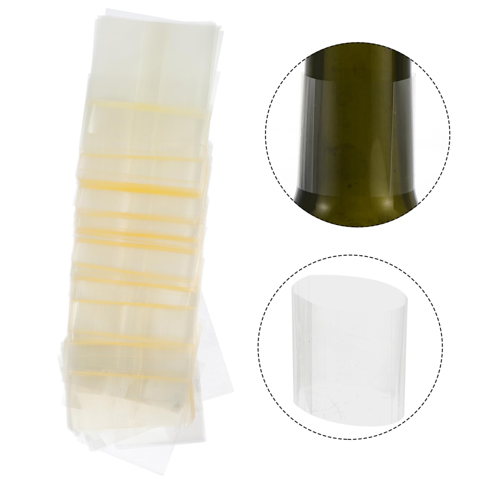 STOBAZA Sets Heat Seal Bags Shrink Film Odorless Pvc for Bottles Cosmetics Diy Crafts Pcs