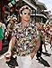 Fashonal Mardi Gras Shirts for Men, Mardi Gras Button Down Shirt for Men, Crocodile Size 4XL