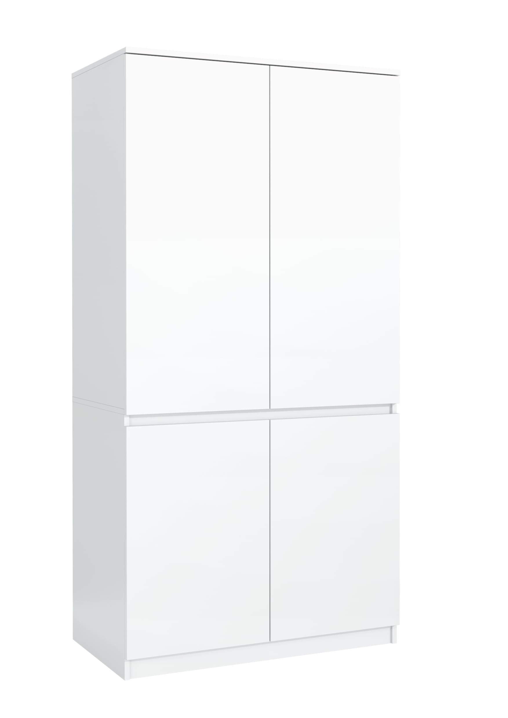 Armario 90 cm, 4 Puertas, Blanco
