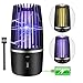 Thehomeuse Anti Moustique,Lampe électrique Anti-Moustique Anti Insectes Rechargeable USB Piège Mouche Insectes 2en1 Veilleuse Intérieur Extérieur Puissant Attrayant Jardin Terrasse Camping(E) Noir