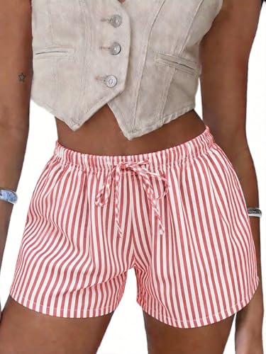 Image of Boxer Shorts for Women Pajama Gingham Shorts Casual Lounge Sleep Plaid Y2K Beach Bottoms for 2026 Summer