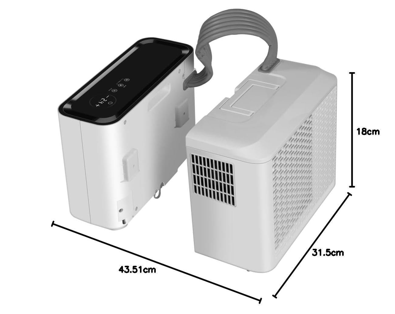 BERGER Arktar 5000 Pro Mobile | Aire Acondicionado Portatil Para Caravana Y Camper, Aire Acondicionado Portatil Van Y Barco, Sistema Split Con WiFi Y Control Por App, Color Blanco
