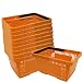 10 Einkaufskörbe aus Kunststoff Plastik mit Henkel 20 Liter 40cm stapelbar orange