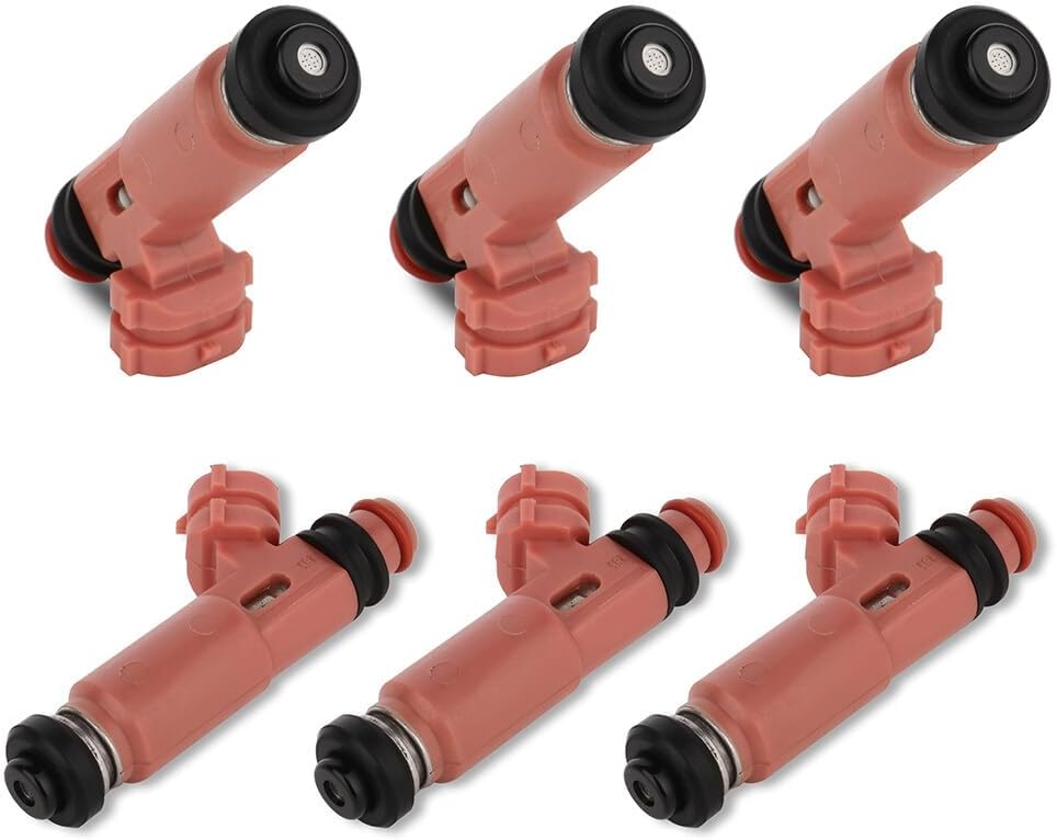 Engine Fuel Injectors LSAILON 6 Pieces Fuel Injector fit for 02-03 for Lexus for ES300/ for Toyota for Camry, 04-06 for Lexus for ES330, 05-07 for Toyota for Highlander,12 Holes