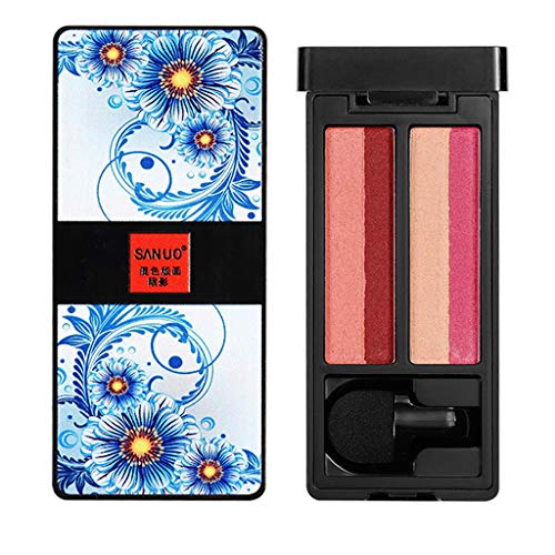 Lazy Double Color Eyeshadow Stick, 2 in 1 Color Lazy Eye Shadow Powder Double-Layer Gradient Eyeshadow, Best Double Color Eye Shadow Palette Easy to Use The One Sweep Eye Shadow (A)