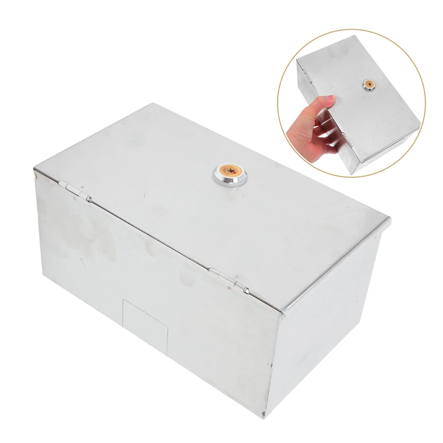 NUOBESTY Heavy Duty Lockable Electrical Outlet Box 2-Gang Waterproof Socket Cover with Secure Switch Guard for Home Office Safety