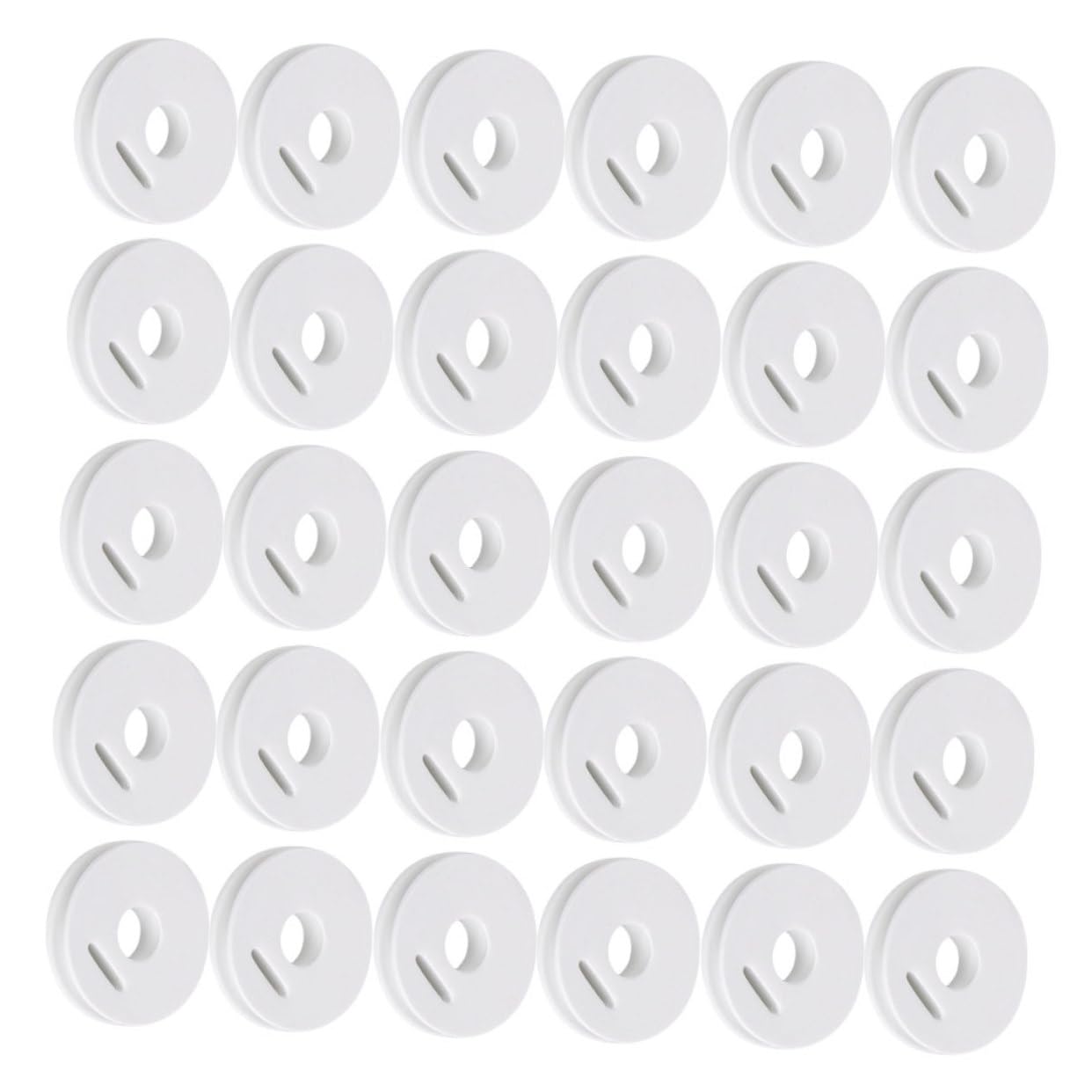 Totority 100Pcs Fishing Line Spools Round Winding Rings Thick Hardness for Fishing Line Organization and Storage White