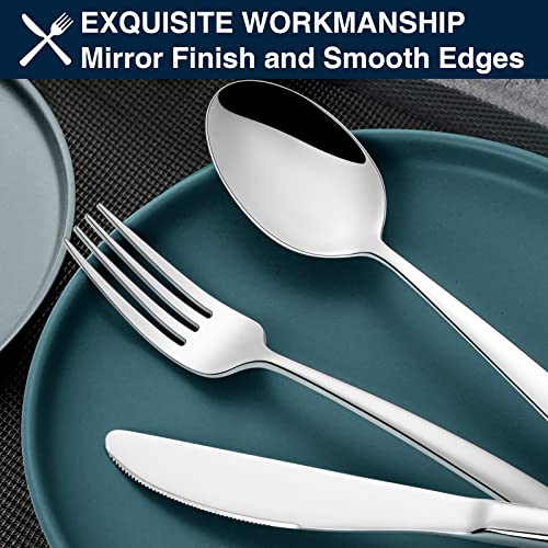 image for 30-Piece Silverware Set Service for 6, Wildone Premium Stainless Steel