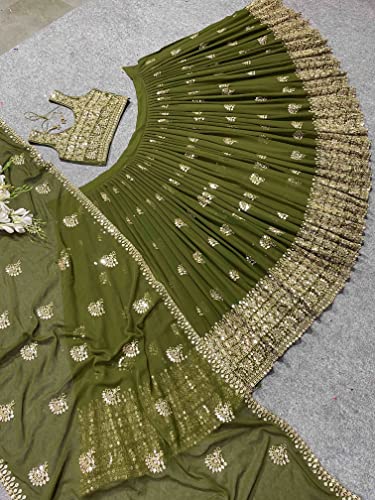 Image of DhrishafashionWOMEN'S Georgette Semi-Stiched lehnga (SF-ver12no Purple1 Free Size)