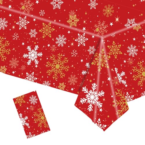 MORAINJAY Mantel Navideño Rectangular 137x274 cm, Árbol de Navidad Impermeable Antimanchas, Para Fiestas y Decoración de Mesa