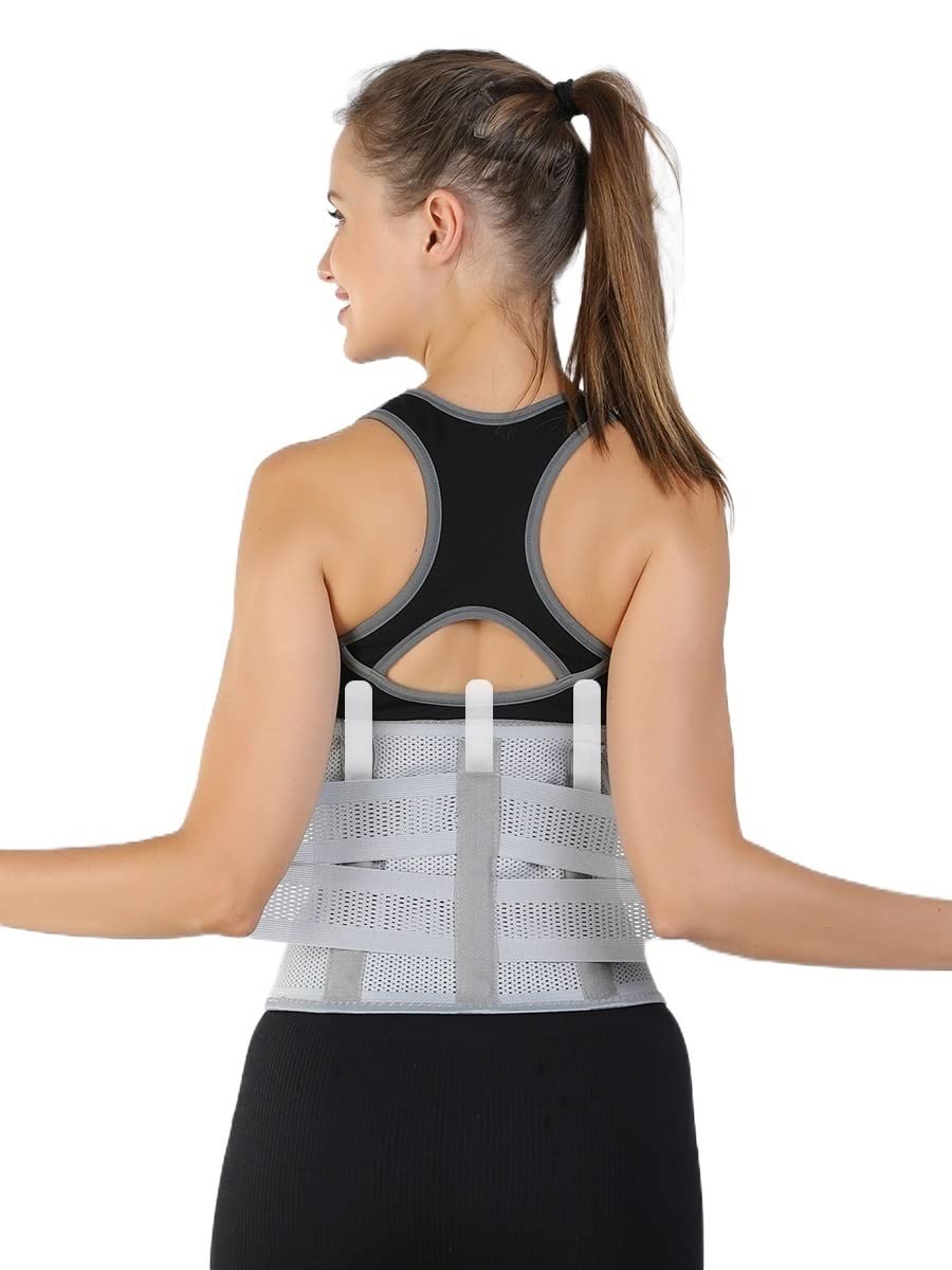 Cinturón de entrenamiento de cintura Corrección de postura Soporte de espalda baja para aliviar el dolor de espalda, soporte lumbar transpirable para fitness Levantamiento de pesas Sentadillas Hombres