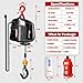 1500 Lbs Electric Hoist Winch,3 in 1 Portable Electric Winch,Manual,Wired and Wireless Remote Control,Electric Hoist 110 Volt with 25ft Lifting Height for Factories, Warehouses, Garages