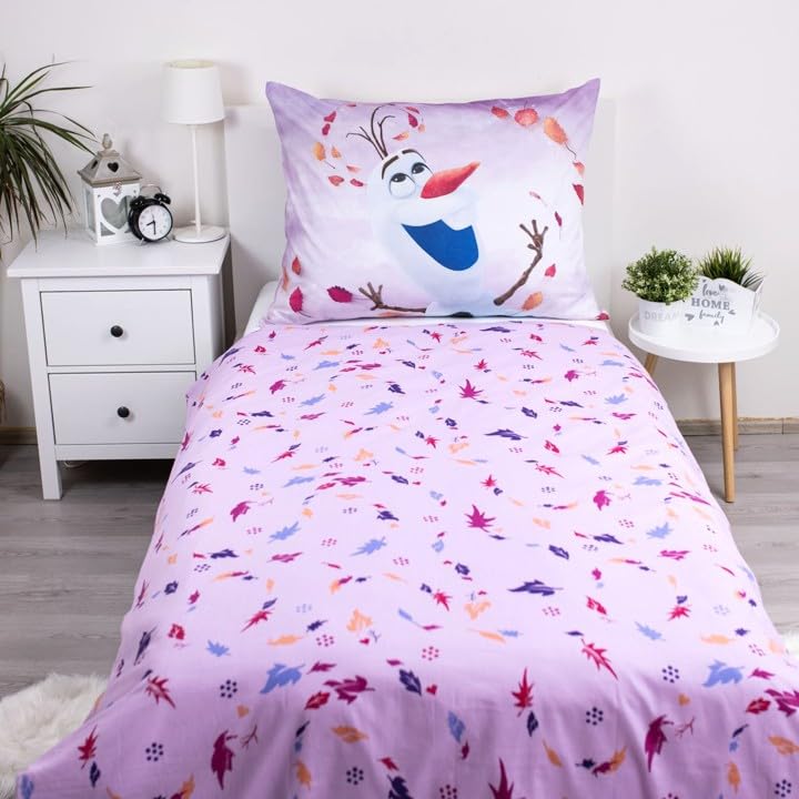 Parure Lit Enfant Reine Des Neiges Parure De Lit Enfant La Reine Des Neiges Jerry Fabrics - Housse 140x200cm + Taie 50x70cm - 100% Coton - Violet Parure Lavable 40°C