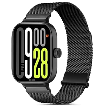 HAOZHI Pulseira de Magnético Compatível para Xiaomi Smart Band 9 8 Pro,Redmi Watch 5 4,Bracelete Correia para Xiaomi Mi Band 8 9 Pro,Reloj Redmi Watch 5 4 (Preto)