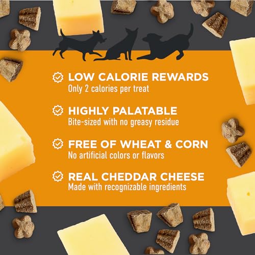 Cloud Star Tricky Trainers Crunchy Dog Training Treats 8 oz Pouch, Cheddar Flavor, Low Calorie Behavior Aid with 450 treats. - Thumbnail 3