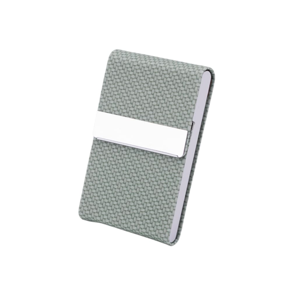 Porte-Cartes de Visite, boîtier en métal PU, Garde Les Cartes de Visite intactes, Mince et Portable, Tient dans la Poche, Convient aux Affaires, aux Voyages, à Un Usage Quotidien (Vert)