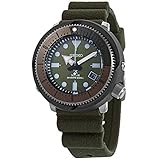 Seiko Prospex グリーンダイヤル グリーンシリコン メンズ腕時計 SNE561, グリーン, ストラップ