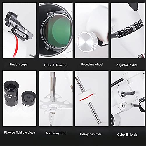 WANWEN Refraktor-Teleskop für Erwachsene 127 mm Öffnung 1200 mm einstellbare tragbare Teleskope mit stabilem Stativ und… – Bild 4