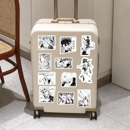 Image of 100pcs Black and White Anime Stickers for Kids,Movie Decorative Sticker for Kids Teens Waterproof Stickers for Water Bottle Laptop Luggage Helmet Skateboard Guitar