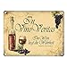 Produktbild trendaffe - Metallschild mit Wein Motiv und Spruch: In Vino Vertias Aluminiumschild