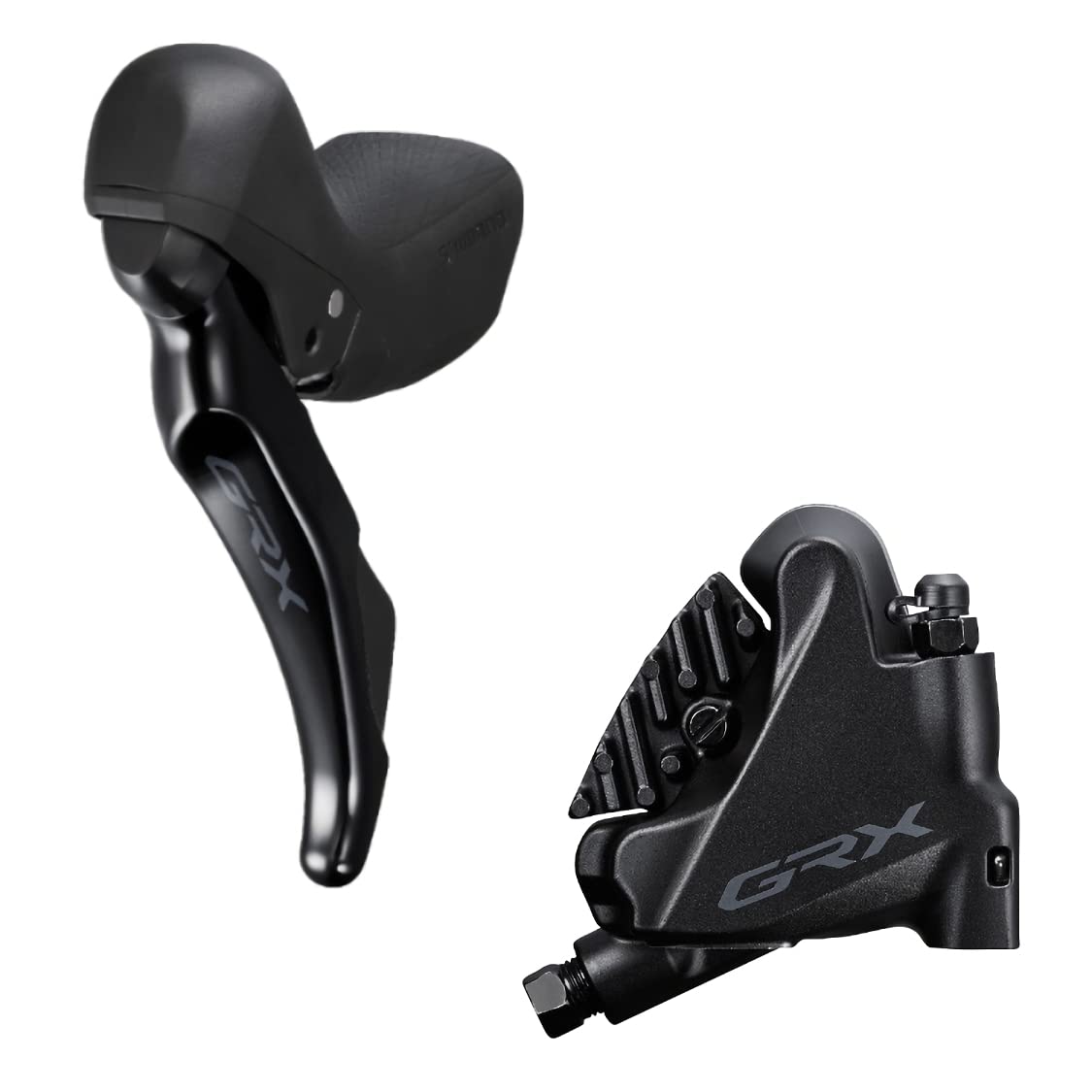 Shimano GRX ST-RX400 GRX 2-speed STI bled with BR-RX400 flat mount calliper, lef