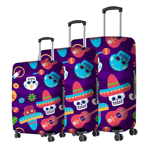 Image of Nasher Miles Polyester Protective Luggage Cover Set of 3 (Small-Medium-Large) - Carnival