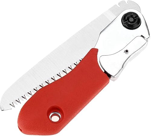 Sierra de poda portátil plegable con mango antideslizante para camping, poda, aserrado, recorte, jardinería, limpieza de senderos forestales, 9