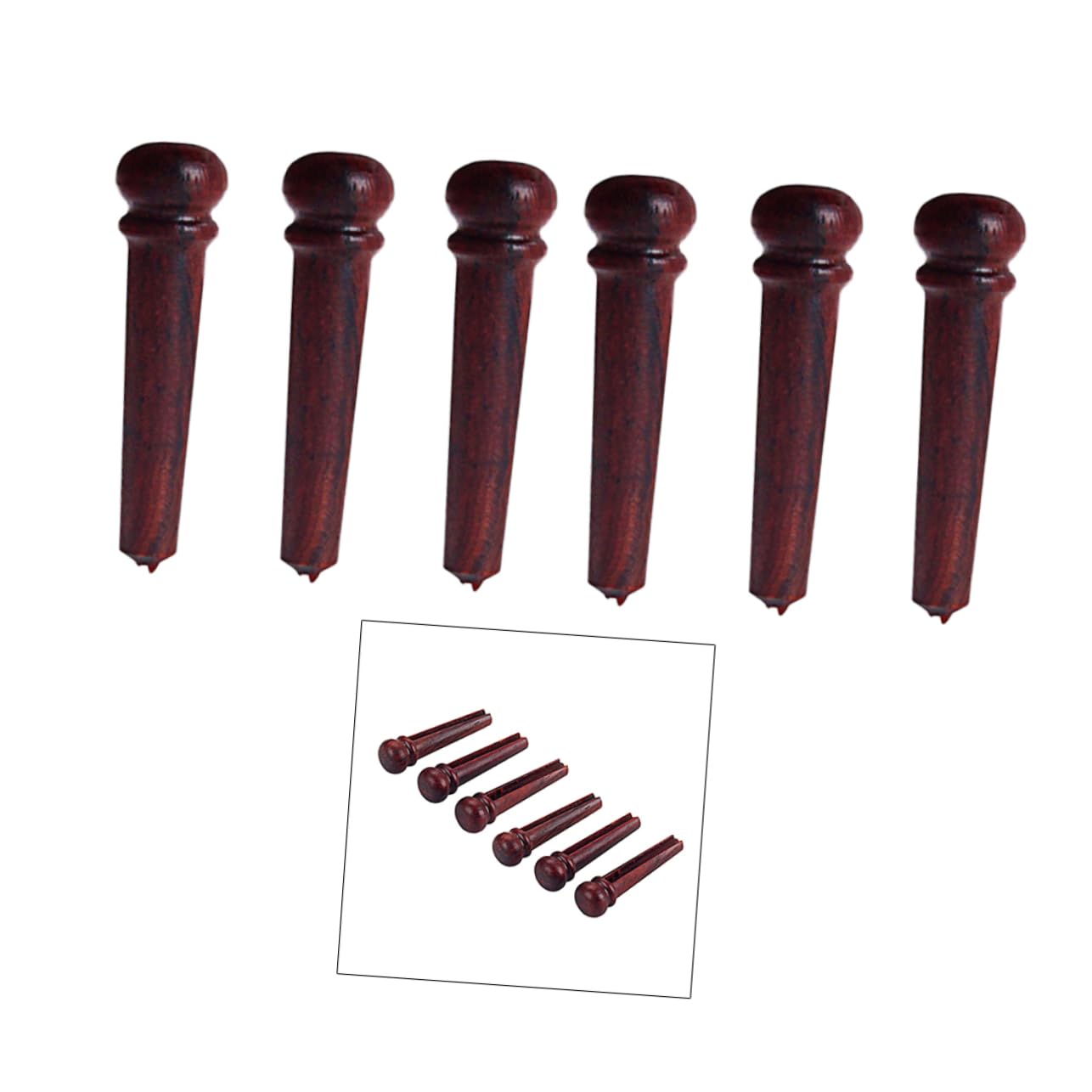 CIMAXIC 6Pcs Bridge Pins for Acoustic Guitar Durable Replacement Parts for Enhanced Sound Clarity and Responsiveness Folk String Instruments