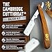 The Cambridge Cutthroat® Cut Throat Razor Kit Missanda Hardwood & Stainless Steel Professional Barber Razor, Premium Single Blade Straight Edge, Moustache & Beard Shaper, Travel Pouch Included