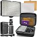 Altura Photo 160 LED Video Light for DSLR Camera and Camcorder Complete Kit - Ultra Bright Dimmable with Battery, Charger, Filters, and Carry Case (Canon, Nikon, Panasonic, Sony, Samsung, Olympus)