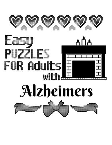 Easy Puzzles For Adults With Alzheimers: Sudoku For Seniors To Keep The Memory Sharp & The Spirit Happy Perfect For Long Car Drives, Airplane Rides & ... Stiched Letters & Fireplace Decor Print Cover image 3