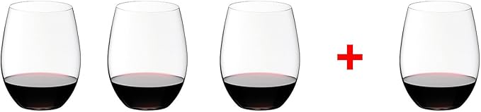 Riedel O Wine Tumbler Cabernet/Merlot, Set of 4, Clear -21 fluid ounces