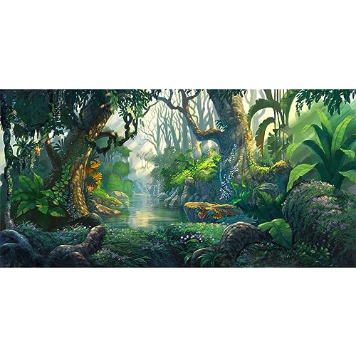 Toile de fond forêt AOFOTO grand format 6,1x3m pour anniversaire fille et thème camping