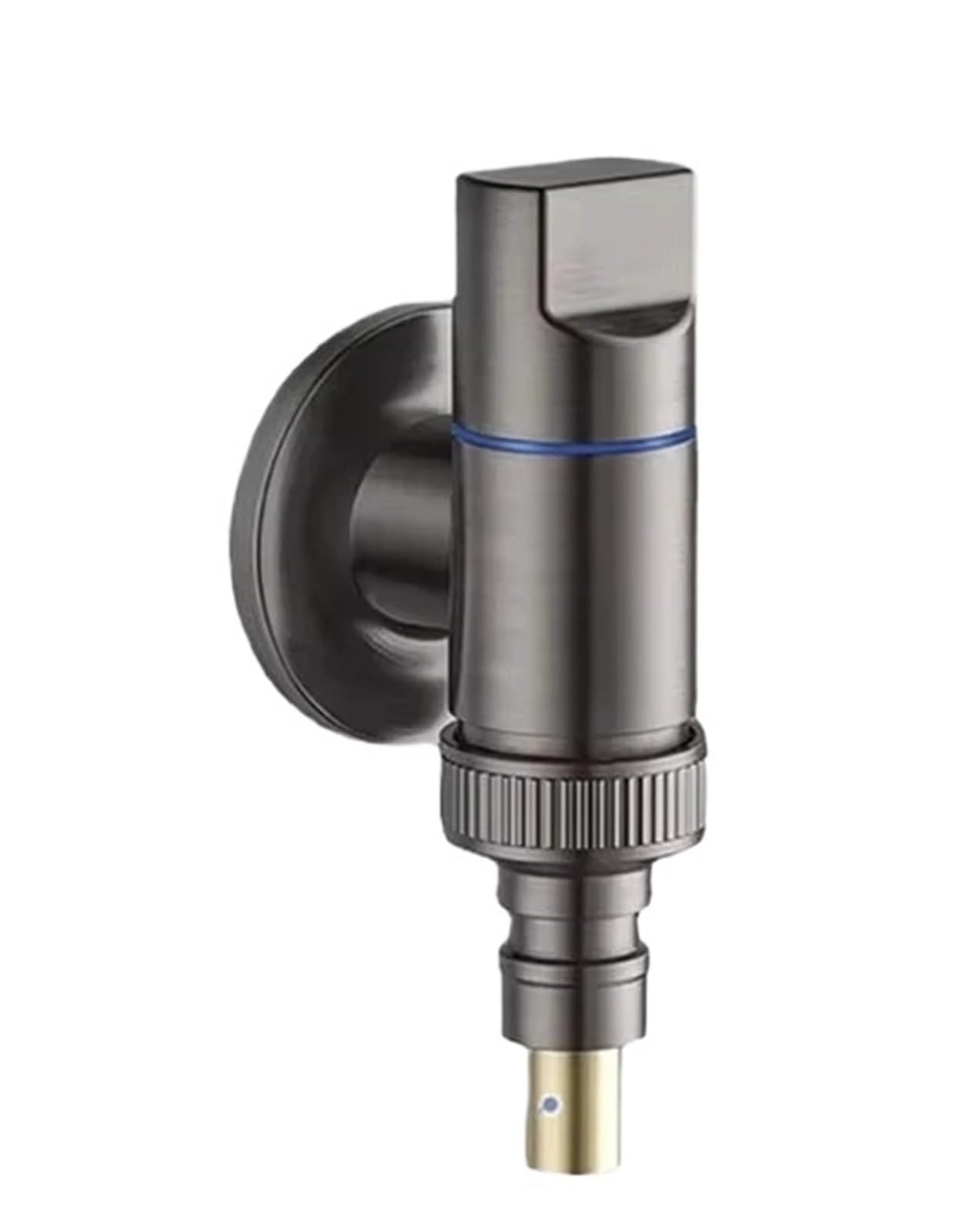 Yilwpv Grey 2 Pcs Multi-Function Faucet Angle Valve Brass Water Opening Wall Mounted G1/2 Stop Clip For Bathroom(Grey)