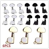 Lieferung mit 6 versiegelten Mechaniken für Gitarren-Stimmwirbel, 3 Mechaniken für Gitarren für die linke Hand und 3 Mechaniken für die rechte Hand.