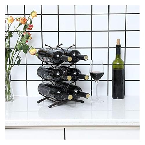 Soporte para 6 botellas de vino de acero inoxidable miniatura 3