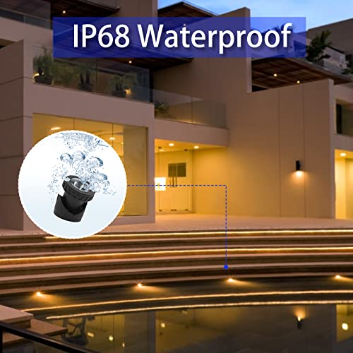 Image of Colored Pond Lights with Timer, RGB Fountain Lights IP68 Waterproof, Underwater LED Dimmable Outdoor Light for Fish Tank Pond Fountain Garden Landscape, 2 in Set