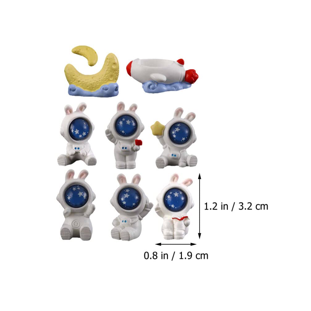 Amazon.co.jp: Happyyami うさぎ 形 宇宙飛行士 置物 像 宇宙人 月