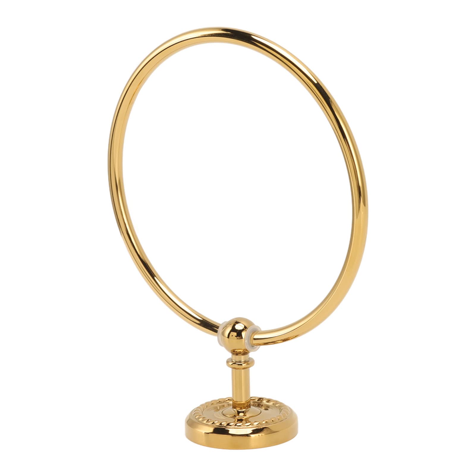 Anneau porte-serviettes doré mural en cuivre et acier inoxydable haute résistance