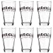 Produktbild LEONARDO HOME Solo Latte-Macchiato Glas, Glas-Becher mit Aufdruck, spülmaschinengeeignete Kaffee-Gläser, 6er Set, 410 ml, 043399