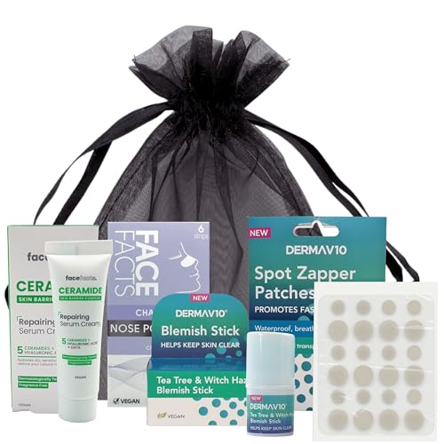 Traitement des taches kit anti-acné et imperfections avec bandes de nez au charbon