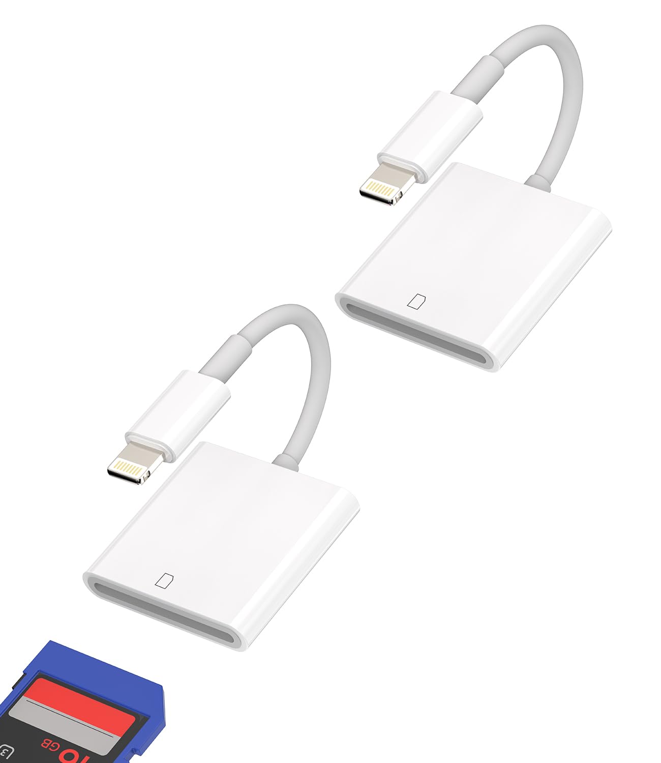 Amazon.co.jp: iPhone SDカードリーダー アダプター（2個セット