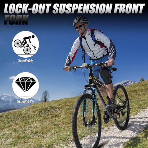 image for Ktaxon Mountain Bike 27.5 Inch Men & Women Mountain Bike 21-Speed Adul