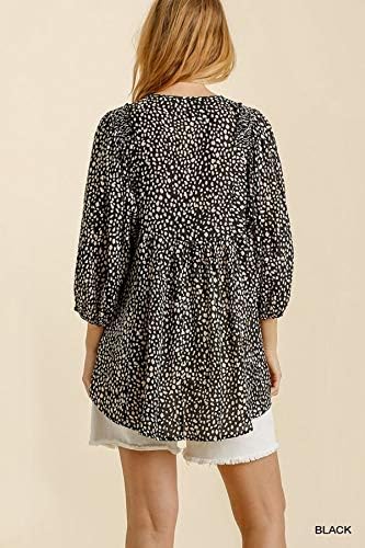 Miniatura 5 de Umgee Túnica tipo babydoll de guepardo para mujer