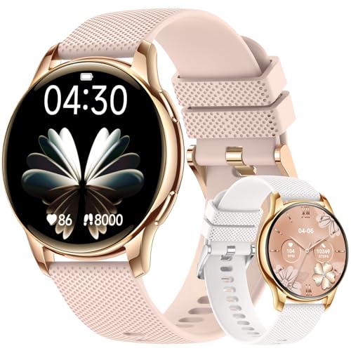 BHKDCMDL Smartwatch for Android Phones/iPhone (Pink), 1.3' Fitness Tracker Watch with Heart Rate/Sleep Monitor/Spo2/100+ Sports/Bluetooth Call/DIY Watch Face, Smart Watches for Women Men,