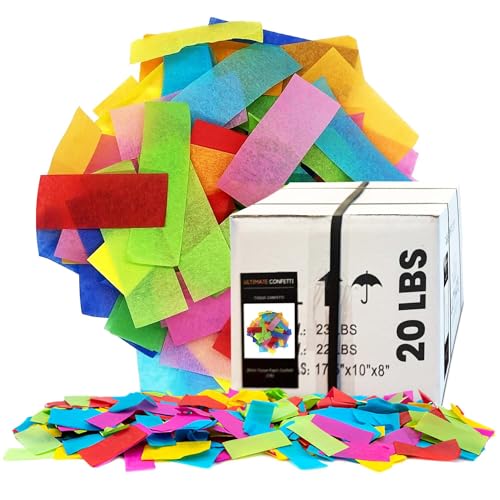 Image of Ultimate Confetti - Rectangular Multicolor Tissue Paper Confetti - 20 lb