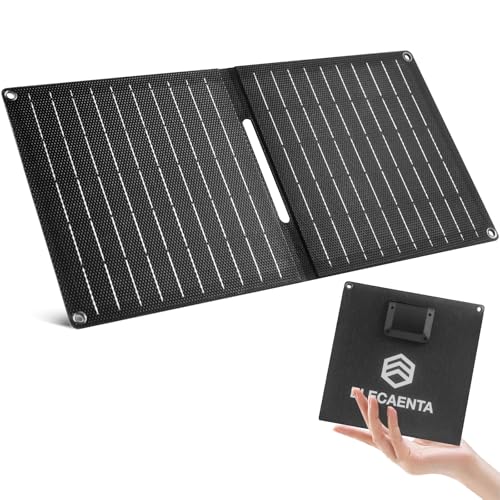 ELECAENTA 15W ETFE Solar Panel Charger 2 Ports (USB-A/USB-C) Portable Solar Mobile Phone Charger IP68 Waterproof Ultra-Light Only 450g, for Power Bank Camping Hiking