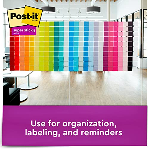 Post-it Super Sticky Notes, 2X Sticking Power, Colors Vary, 3 x 3-Inches, Assorted Bright Colors, 1-Pad - image 5