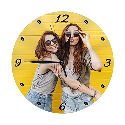 Orologio Da Parete Personalizzato Con Foto Silenzioso - Stile 3 - Regalo Per Casa